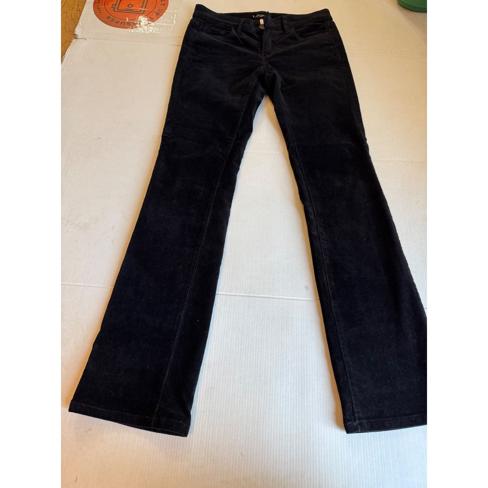 Ann Taylor Loft Modern Sexy Boot Corduroy Pants Black 24/00P Petite